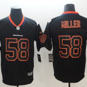 Nike 2018 Denver Broncos #58 Miller Lights Out Black Color Rush Limited Jersey