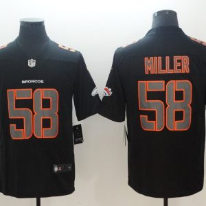 Nike 2018 Nike Denver Broncos #58 Miller Fashion Impact Black Color Rush Limited Jersey