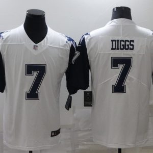 Men's Dallas Cowboys #7 Trevon Diggs 2021 White Color Rush Limited Jersey