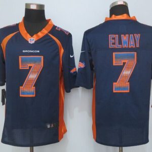 2015 New Nike Denver Broncos 7 Elway Navy Blue Strobe Limited Jersey
