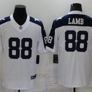 Men's Dallas Cowboys #88 Lamb White Vapor Limited Thanksgiving Jersey