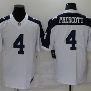 Men's NFL Dallas Cowboys #4 Prescott White Vapor Limited Thanksgiving Jersey