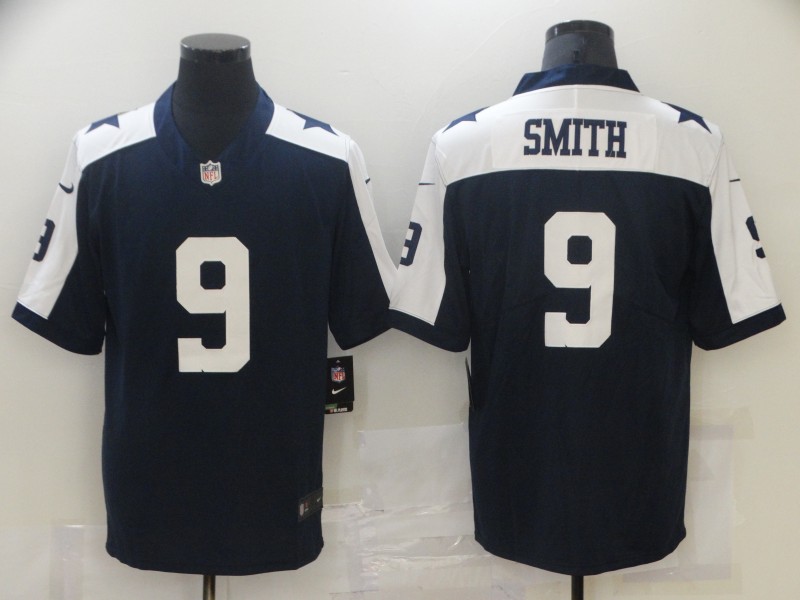 NFL Dallas Cowboys #9 Simith Blue Vapor Limited Thanksgiving Jersey