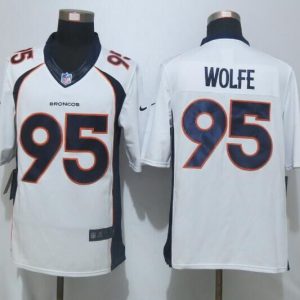 Nike Denver Broncos #95 Wolfe White Limited Jerseys