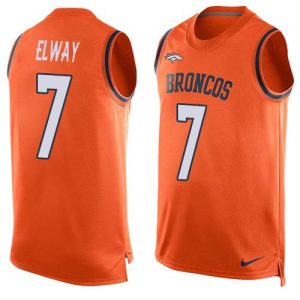 NFL Denver Broncos #7 Elway Orange Limited Tank Top Jersey