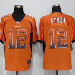 NEW Nike Denver Broncos 12 Lynch Drift Fashion Orange Elite Jerseys