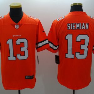 Nike Denver Broncos #13 Siemian Orange Color Rush Jersey