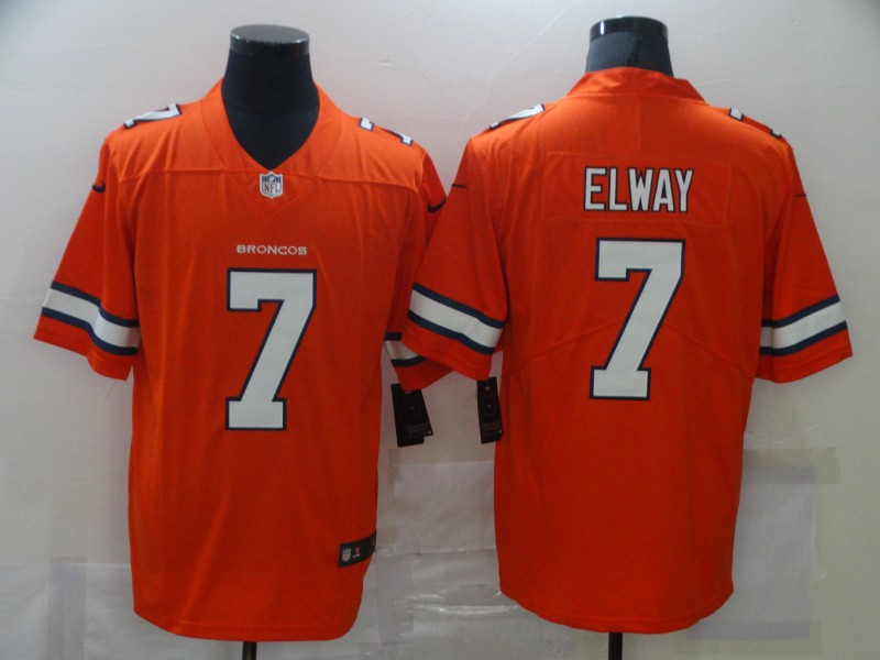 NFL Denver Broncos #7 Elway Orange Color Rush Limited Jersey