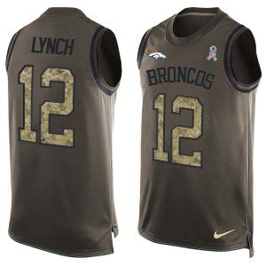 NFL Denver Broncos #12 Lynch Limited Green Salute to Service Tank Top