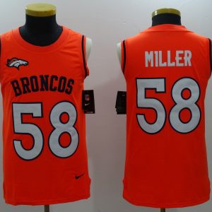 NFL Denver Broncos #58 Miller Orange Color Rush Tank Top