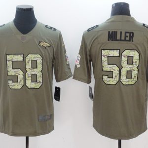 NFL Denver Broncos #58 Miller Olive Salute to Service Vapor Limited Jersey