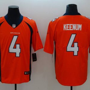 Men Broncos #4 Keenum Orange Stitched Vapor Untouchable Limited Jersey