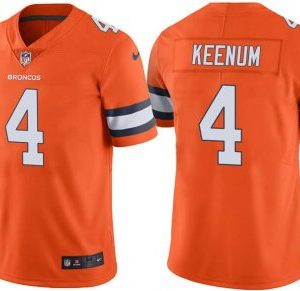 Men Broncos #4 Keenum Orange Stitched Color Rush Limited Jersey