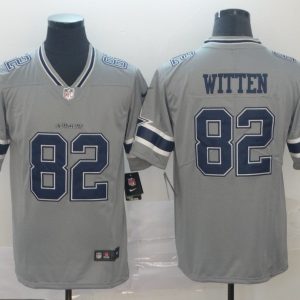 Men's Dallas Cowboys #82 Jason Witten Gray Inverted Legend Stitched NFL Jersey