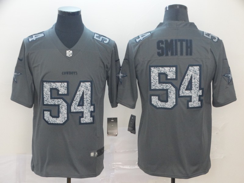 Nike Cowboys #54 Jaylon Smith 2019 Gray Fashion Static Limited Men Jersey