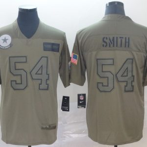 Nike Cowboys #54 Jaylon Smith 2019 Olive Salute To Service Limited Men Jersey
