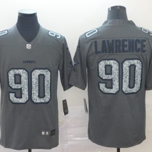 Nike Cowboys #90 Demarcus Lawrence Gray Static Vapor Untouchable Limited Men Jersey
