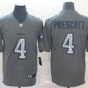 Nike Cowboys #4 Dak Prescott Gray Static Vapor Untouchable Limited Men Jersey