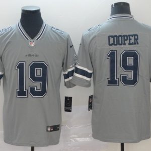 Nike Cowboys #19 Amari Cooper Grey Inverted Legend Men Jersey