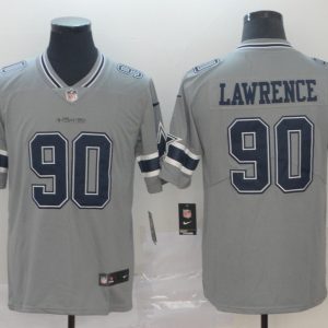 Nike Cowboys #90 Demarcus Lawrence Grey Inverted Legend Men Jersey