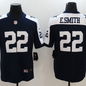NFL Dallas Cowboys #22 E.Smith Blue Vapor Limited Thanksgiving Jersey