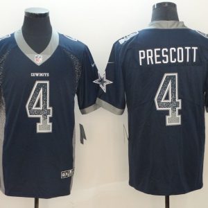 Nike 2018 Dallas Cowboys #4 Prescott Blue Drift Fashion Color Rush Limited Jersey