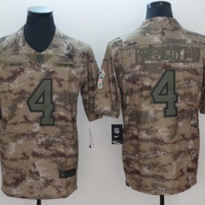 2018 NFL Men's Nike Dallas Cowboys #4 Prescott Salute To Service Jersey