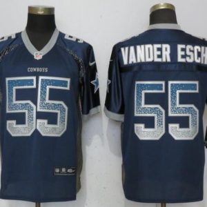 NEW Nike Dallas cowboys 55 Vander Esch Drift Fashion Blue Elite Jerseys
