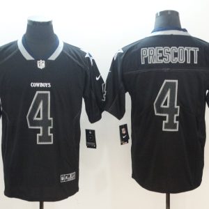 NFL 2018 Dallas Cowboys #4 Prescott Lights Out Black Color Rush Limited Jersey