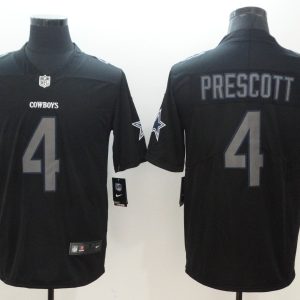 NFL 2018 Dallas Cowboys #4 Prescott Fashion Impact Black Color Rush Limited Jersey