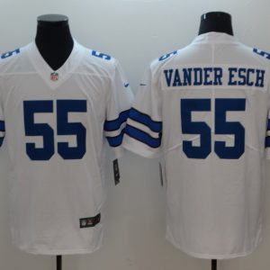 Nike Cowboys 55 Leighton Vander Esch White Vapor Untouchable Limited Men Jersey