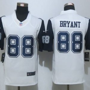 New Nike Dallas Cowboys 88 Bryant White Mens Stitched Limited Rush Jersey