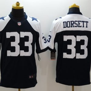 Nike Dallas Cowboys #33 Dorsett Thanksgiving Blue Limited Jersey