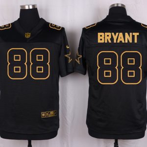 Mens Dallas Cowboys #88 Dez Bryant Pro Line Black Gold Collection Jersey
