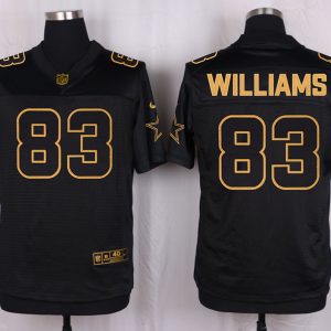 Mens Dallas Cowboys #83 Williams Pro Line Black Gold Collection Jersey