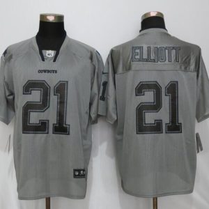 New Nike Dallas cowboys 21 Elliott Lights Out Gray Elite Jersey