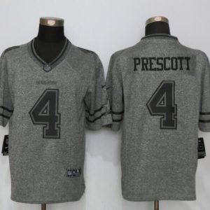 New Nike Dallas Cowboys 4 Prescott Gray Mens Gridiron Limited Jersey