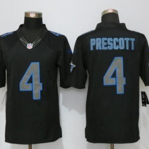 New Nike Dallas cowboys 4 Prescott Impact Limited Black Jerseys