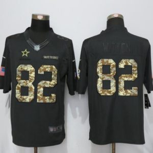 Nike Dallas Cowboys 82 Witten Anthracite Salute To Service Limited Jersey