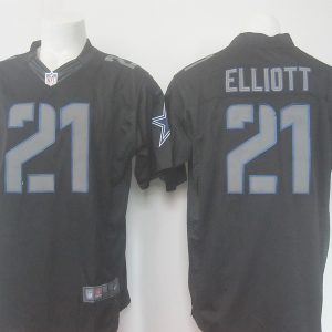 NFL Dallas Cowboys #21 Elliott Impact Limited Black Jersey