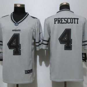 Nike Dallas Cowboys 4 Prescott Nike Gridiron Gray II Limited Jersey