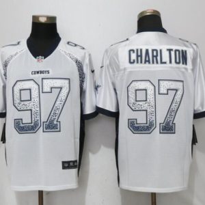Nike Dallas cowboys 97 Charlton Drift Fashion White Elite Jersey