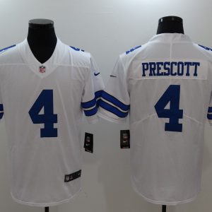 Nike Dallas Cowboys #4 Prescott White 2017 Vapor Untouchable Limited Jersey