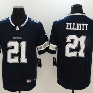 Mens NFL Dallas Cowboys #21 Elliott Blue Vapor Limited Jersey