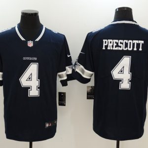 Mens NFL Dallas Cowboys #4 Prescott Blue Vapor Limited Jersey