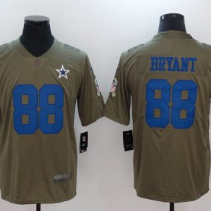 Mens Dallas Cowboys #88 Bryant Olive Salute to Service Limited Jersey