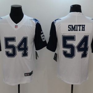 Mens Dallas Cowboys #54 Smith White Color Rush Limited Jersey