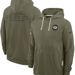 Men's Green Bay Packers Packers Olive 2025 Salute to Service Pullover Hoodie