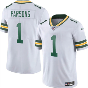 Men's Green Bay Packers Packers #1 Micah Parsons White 2025 Vapor Untouchable Limited Jersey