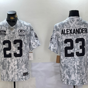 Men's Green Bay Packers Packers #23 Jaire Alexander Arctic Camo 2024 F.U.S.E. Salute to Service Jersey